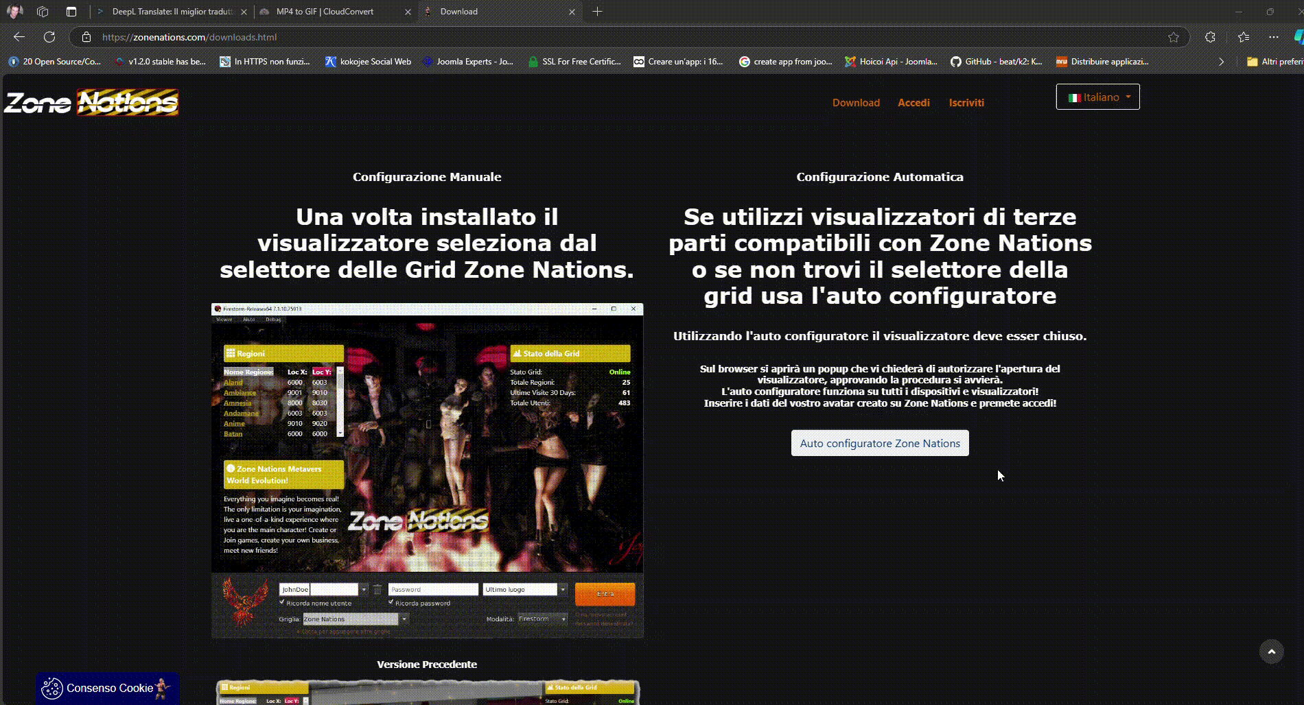Auto configuratore ZoneNations